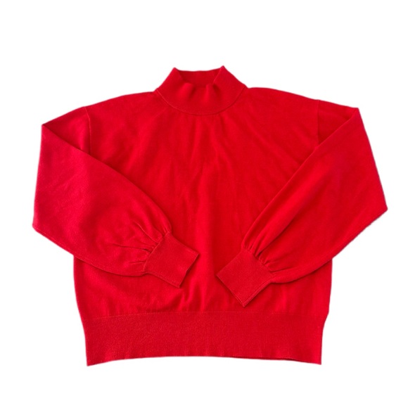 The Drop Jaclyn Cutout Back Mock-Neck Sweater Red - Women’s L - Picture 1 of 12